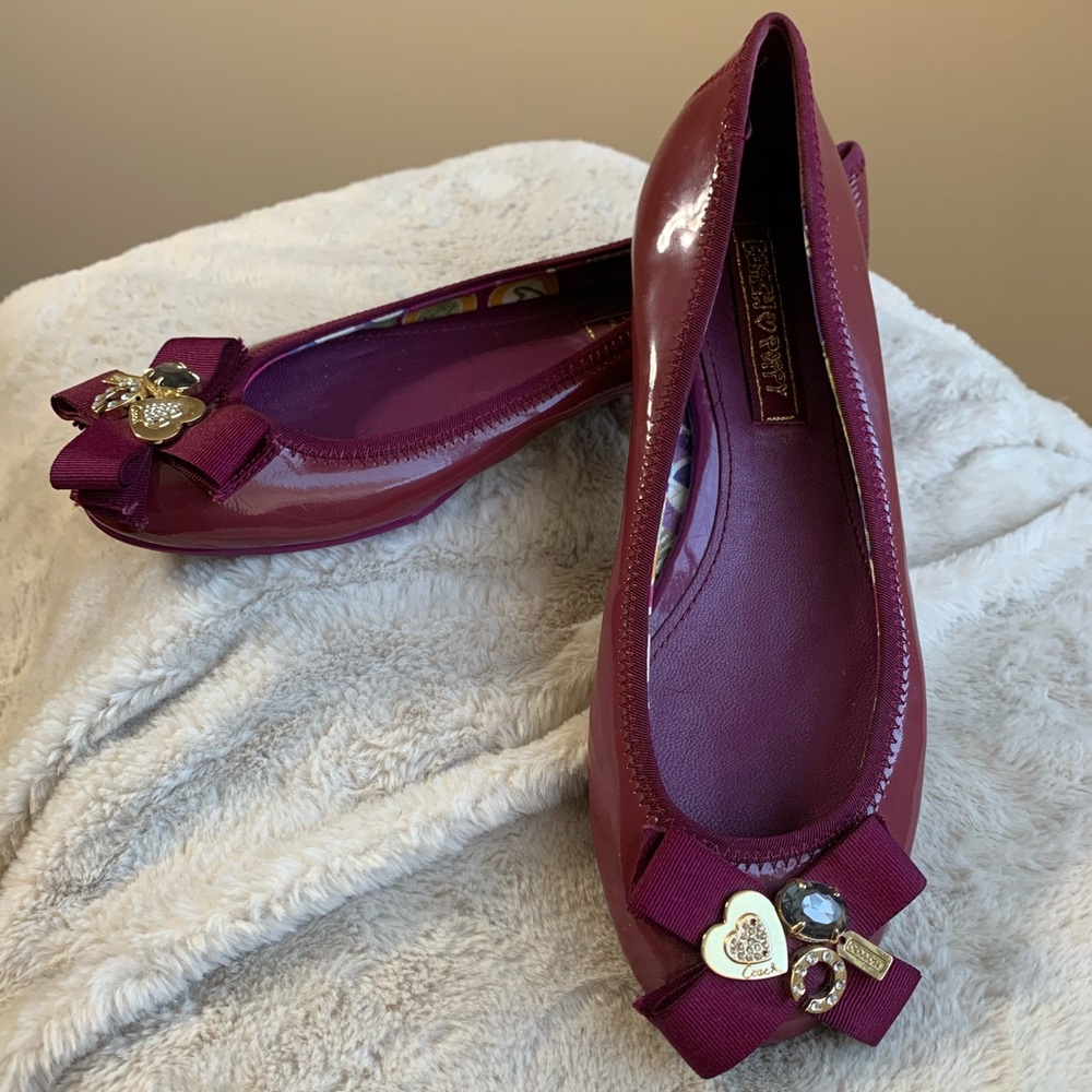 Poppy Coach Patent Flats